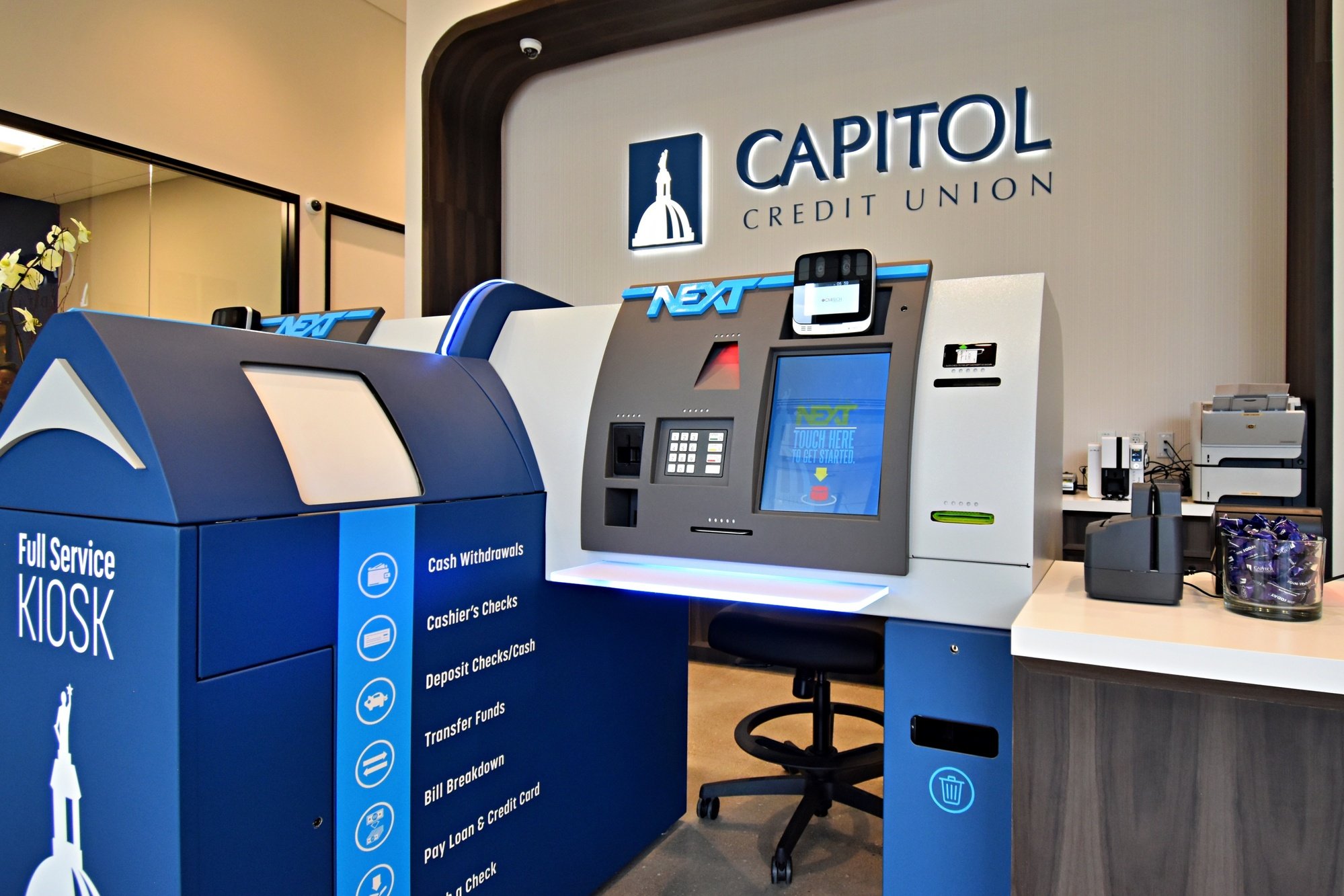 Capitol Credit Union full-service kiosk